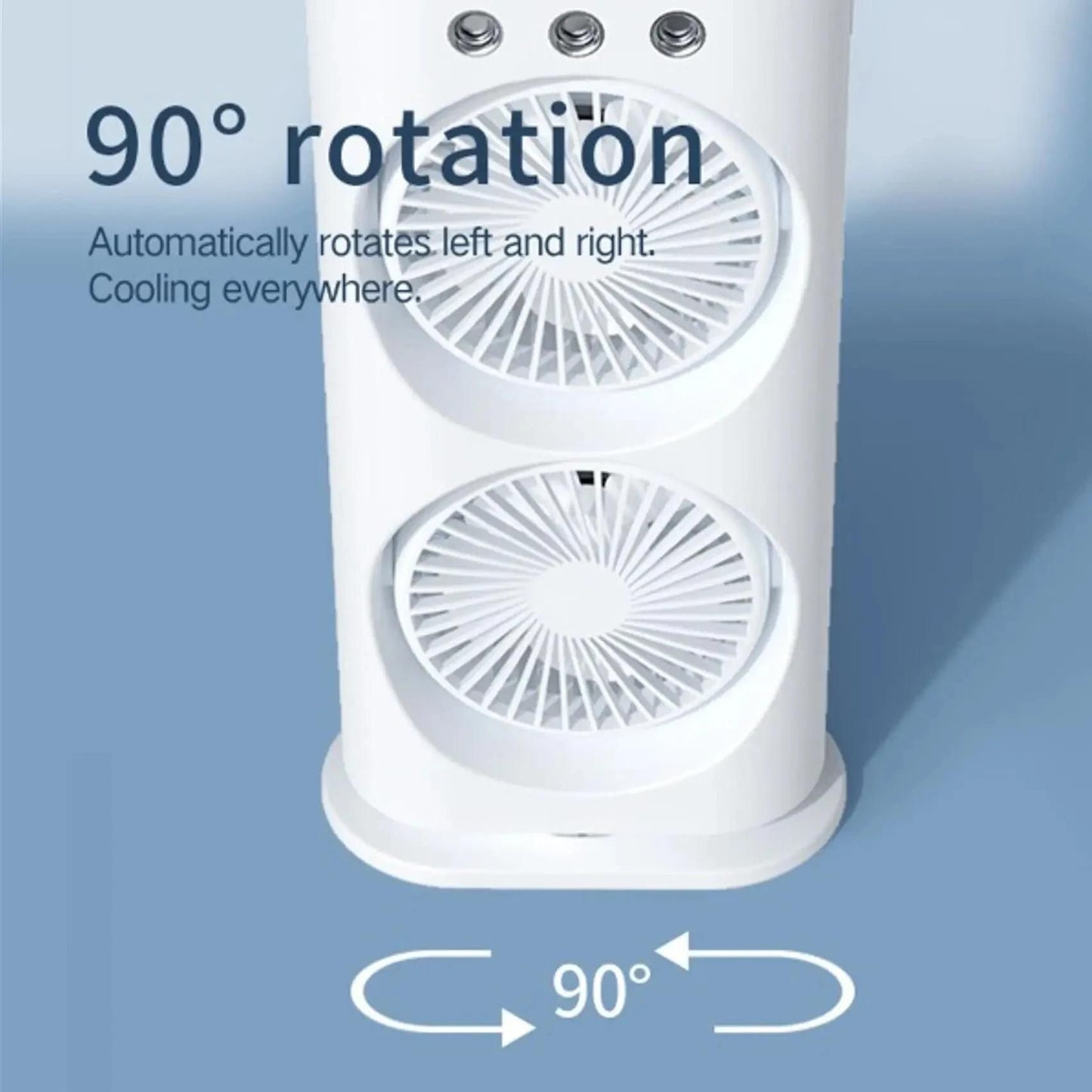 Double-Ended Spray, USB Rechargeable Mini Desktop Table Cooling Fan