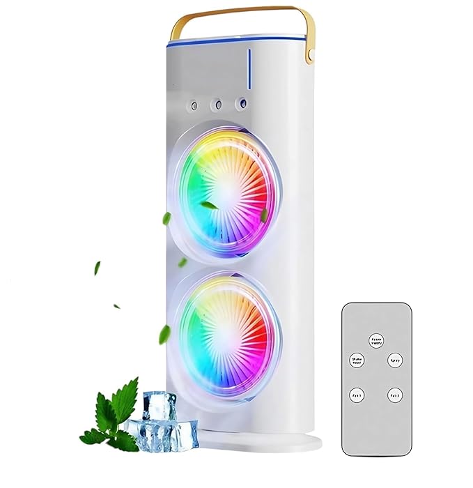 Double-Ended Spray, USB Rechargeable Mini Desktop Table Cooling Fan
